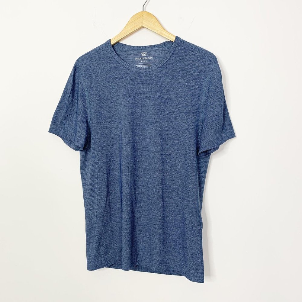 Mack Weldon Men's AIRKNITx tee Medium Workout Blue
